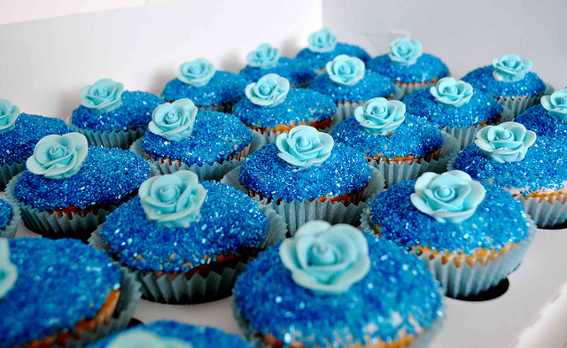 cupcakes, sapphire and blue
