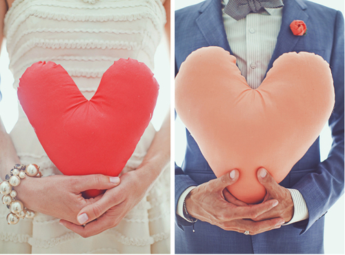 couple, bride and red