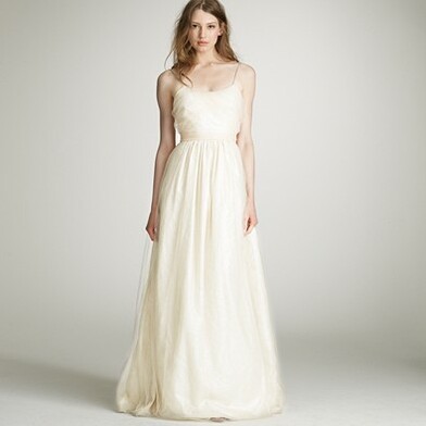 bride, wedding gown and J.Crew