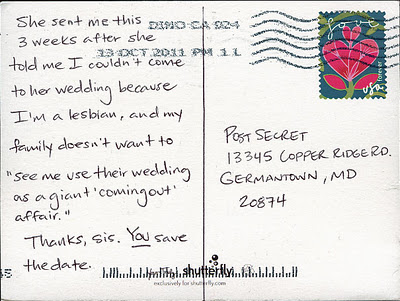 save the date, sisters and postsecrets