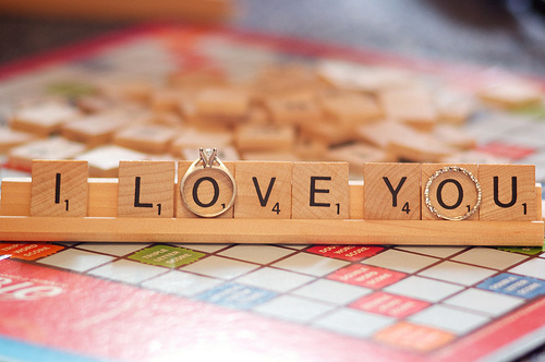 my rings, scrabble and cute