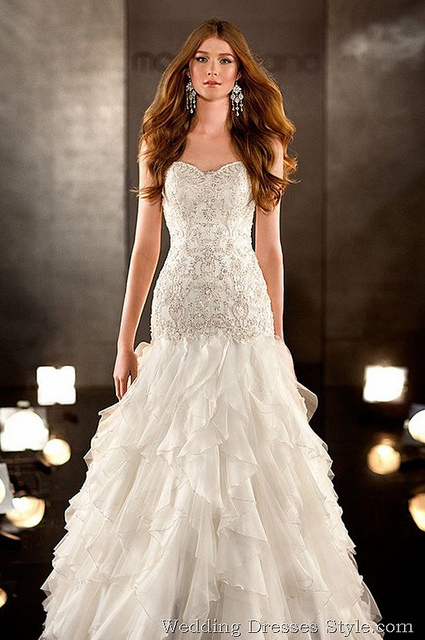 ruffles, runway and white