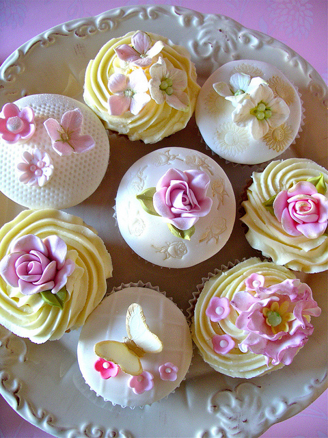 cake, cream, ivory and pink