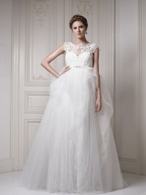 ersa atelier, lace, white and long