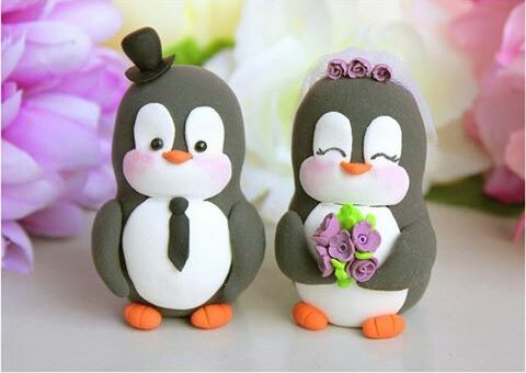 couple and penguins