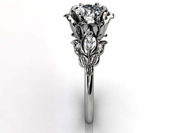 vintage jewelry, flower ring and wedding sets