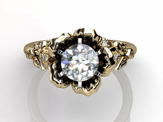 wedding band, flower ring and wedding sets