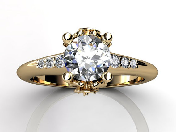 leaf and vine ring, fashion jewelry and gold diamond ring