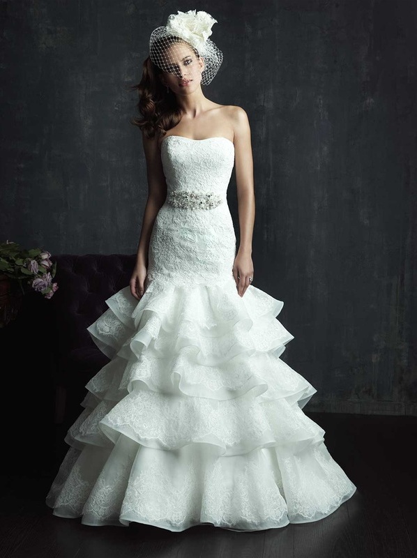 mermaid wedding dresses, wedding dresses 2014, allure bridal and ruffled wedding dresses