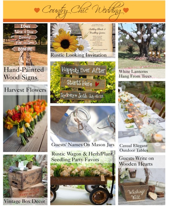 entertaining, weddings, wedding decor and country chic wedding
