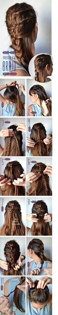 step by step, hairstyles and diy hair