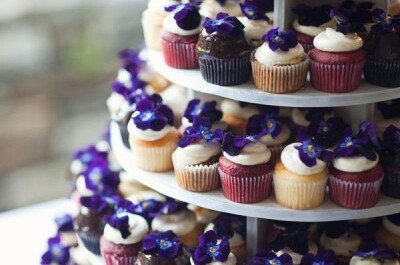 pink cupcake, cupcake and wedding cupcake