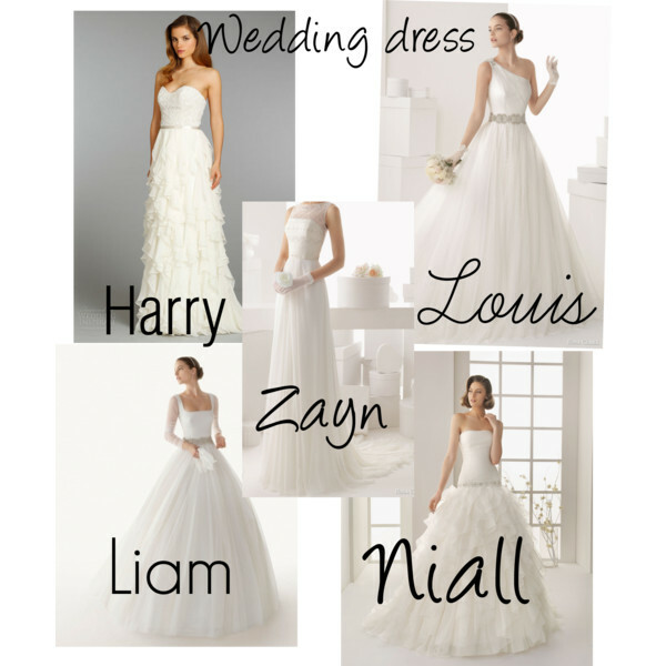 wedding dress, girls, one direction and Harry Styles
