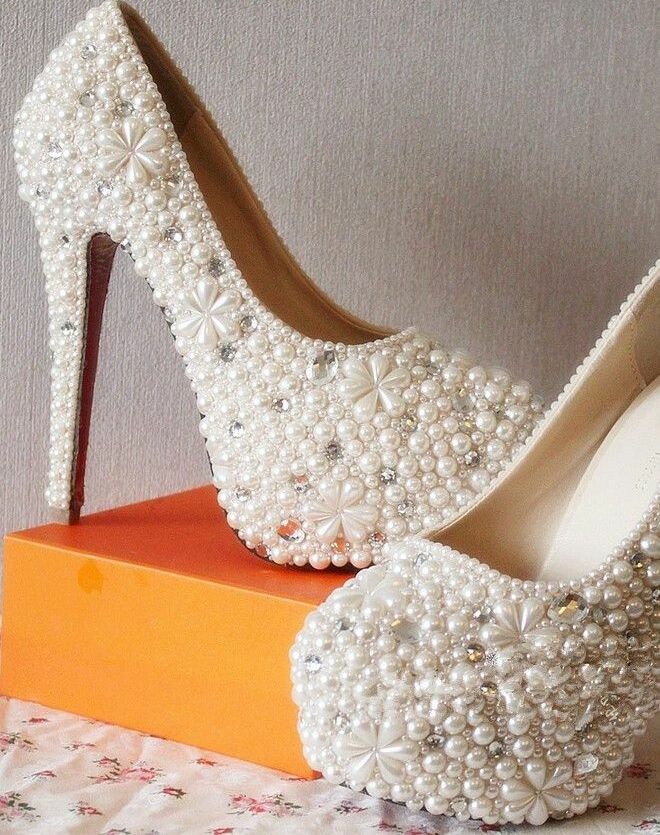 wedding shoes, shining, high heels and bling