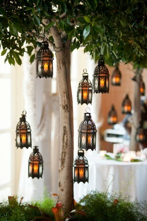 candles, trees and green