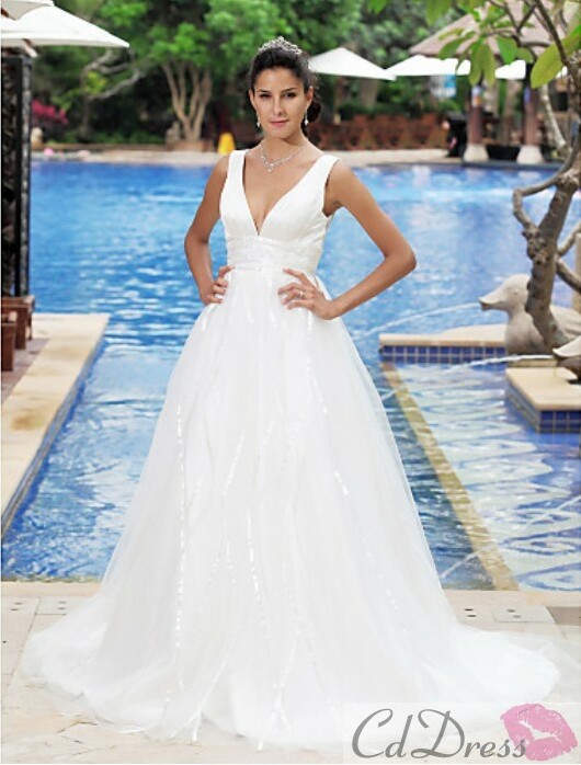 romantic, swimming pool, blue and beach wedding dress
