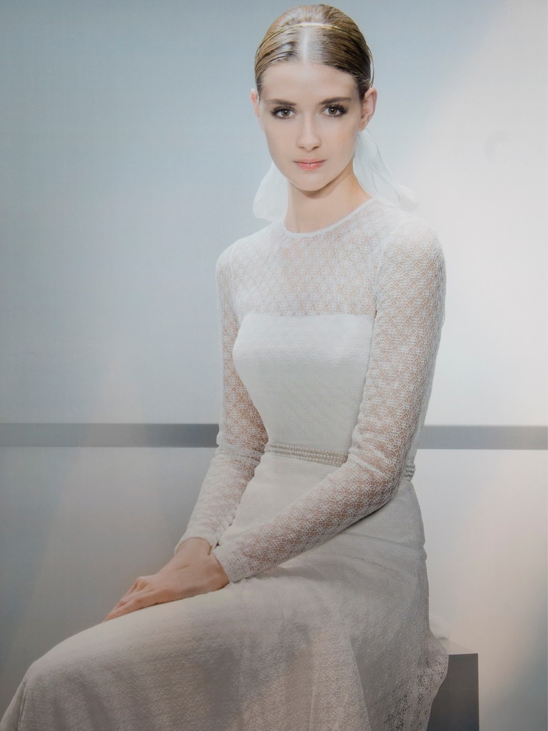 wedding dress, long sleeves, jesus peiro and white