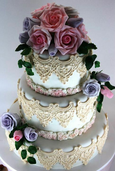 green, cake, purple and pink