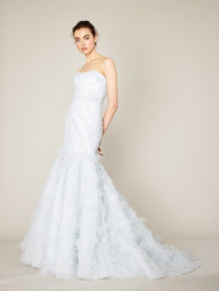 white dress, long dress, fashion and Marchesa