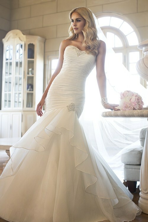 flowers, bride, wedding dress and fashion