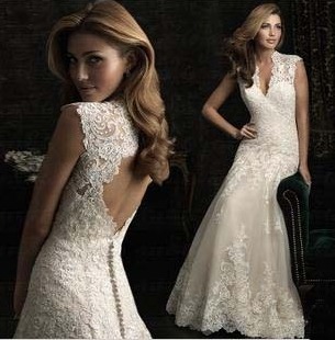 dress, lace and v-neck