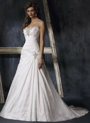 romantic wedding, beautiful bridal and wedding dress
