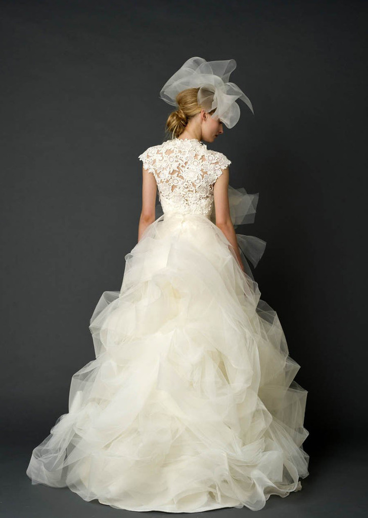 gown, white, elegant and vintage wedding dress