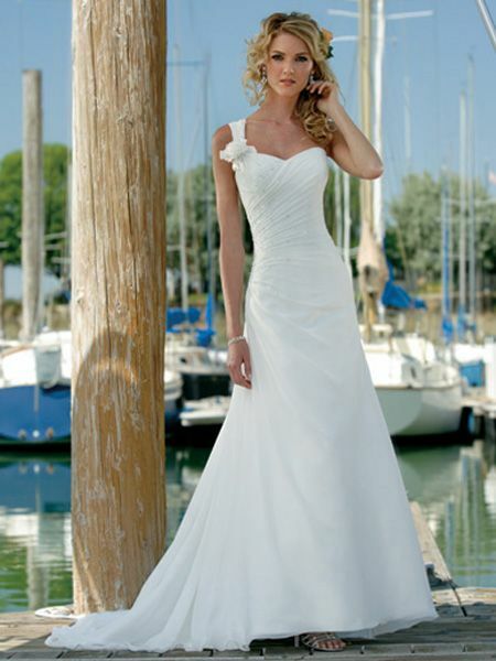 beach wedding dresses, chiffon and dress
