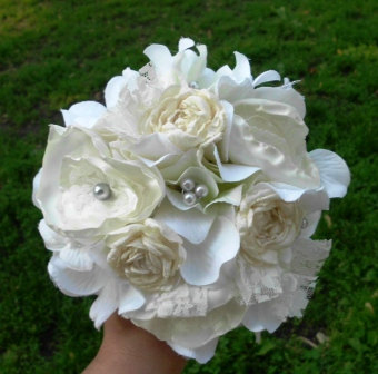 bouquet, fabric flower and flower