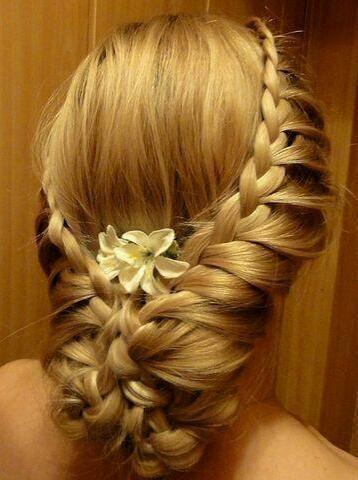 hair, blonde girl and wedding hair