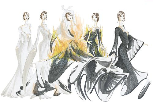 ghiandaiaimitatrice, katnisseverdeen and weddingdress