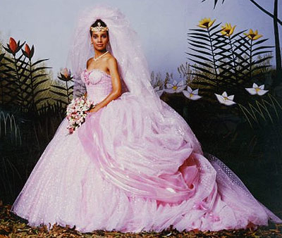 wedding dress, coming to america and pink