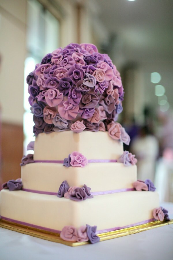 flower, purple and wedding cake
