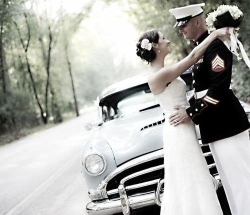 bride, couple and love