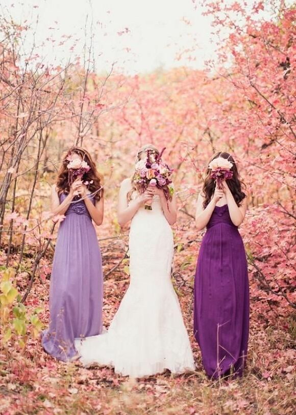 abiti da damigella, bridesmaids, purple bridesmaid dress and matrimonio