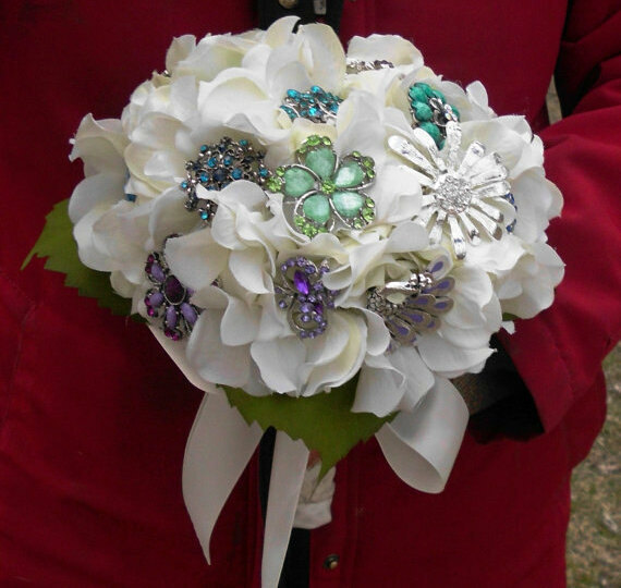 bling, wedding bouquet, brooch bouquet and flowers