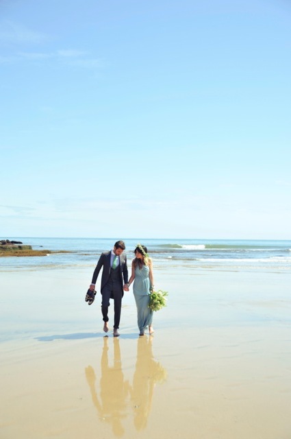 couple, beach and ocean