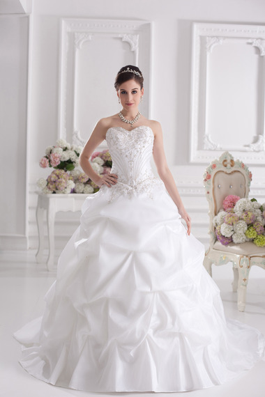 ruffled wedding dress, strapless wedding dress and mybestlady.com