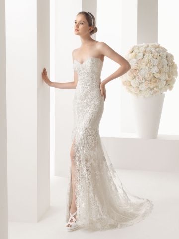 dress, split and lace