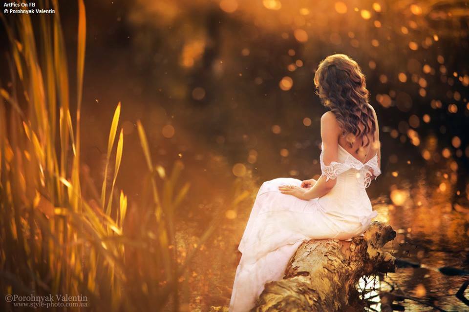 white dress, long curly hair, photo shoot and art pics