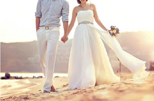 love, beach wedding and holding hands