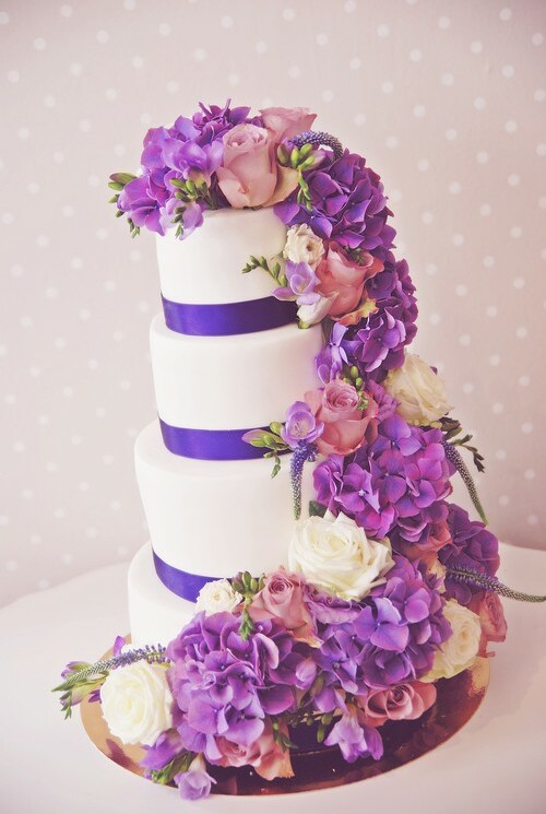 purple, cake, flowers and weddingcake