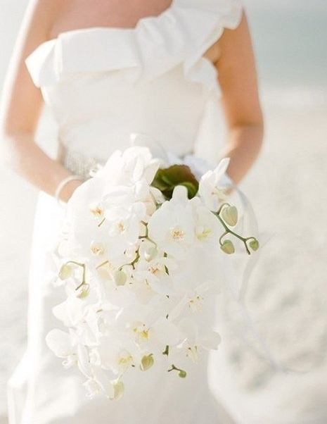 bride, cute, orchids and dress