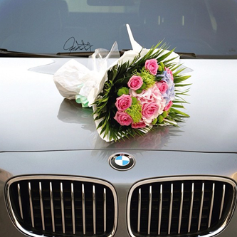 bmw and flowers