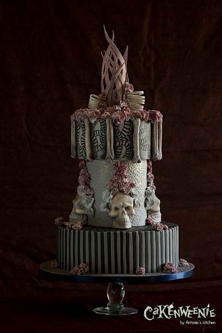 tim burton, corpse bride and cake