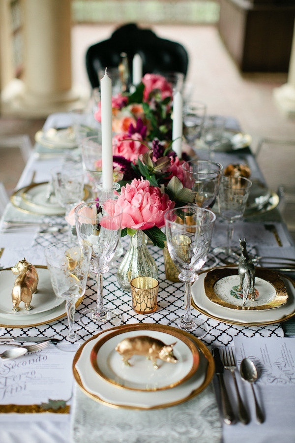 flowers, dishes, rose and pink