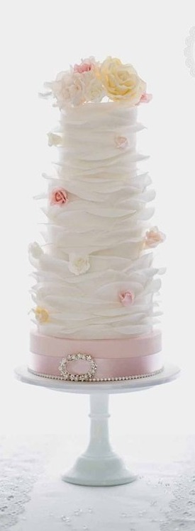 white cake and flowers, flowers and classy