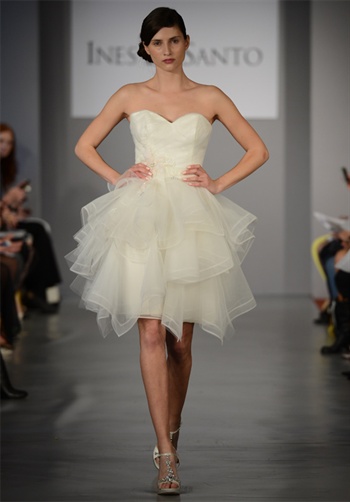 short wedding dresses, ines di santo and wedding dress