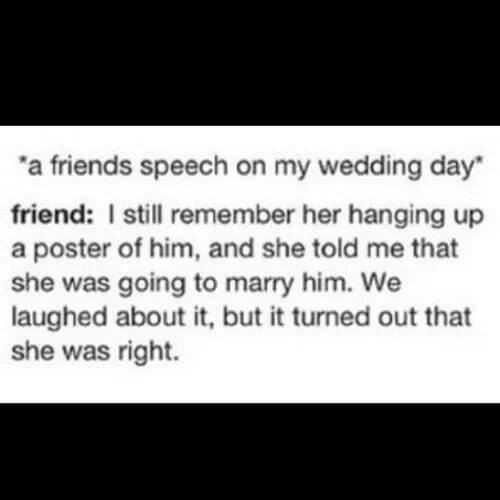 fangirl and wedding speech