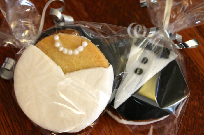 bridegome, coockies, decorations and bride